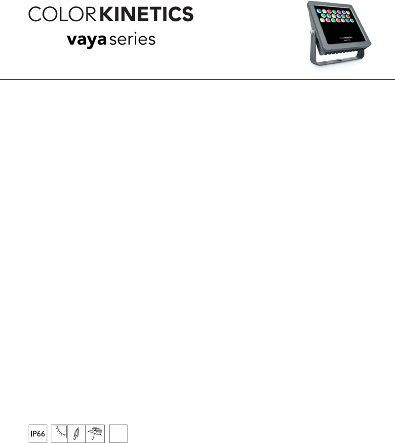 Color Kinetics Vaya Flood LP G3 Installation Instructions Manual – LPA ...